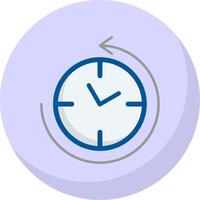 Anti Clockwise Flat Bubble Icon vector