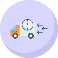 Fast Delivery Flat Bubble Icon vector