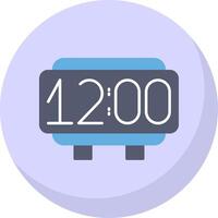 Digital Clock Flat Bubble Icon vector