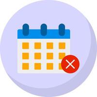 Cancel Event Flat Bubble Icon vector