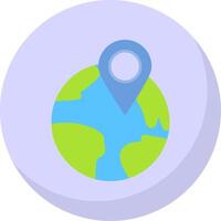 Location Pin Flat Bubble Icon vector