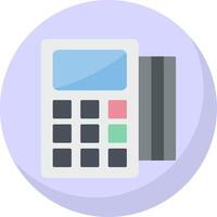 Pos Terminal Flat Bubble Icon vector