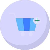 Add To Cart Flat Bubble Icon vector