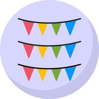 Bunting Flat Bubble Icon vector