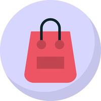Shopping Bag Flat Bubble Icon vector