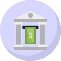 Cash Withdraw Flat Bubble Icon vector