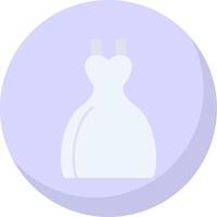 Bride Dress Flat Bubble Icon vector