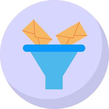 Message Filtering Flat Bubble Icon vector