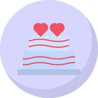 Wedding Cake Flat Bubble Icon vector