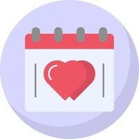 Wedding Day Flat Bubble Icon vector