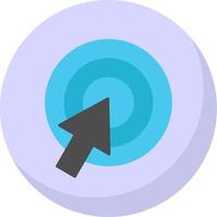 Call To Action Flat Bubble Icon vector