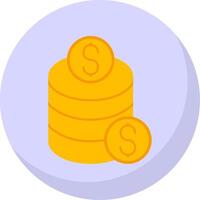 Coins Flat Bubble Icon vector