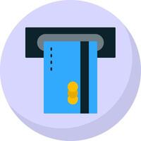 Insert Card Flat Bubble Icon vector