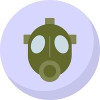 Gas Mask Flat Bubble Icon vector