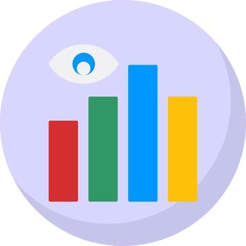 Data Visualization Flat Bubble Icon vector