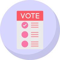 número de votar plano burbuja icono vector