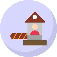 Checkpoint Flat Bubble Icon vector