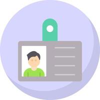 Id Flat Bubble Icon vector