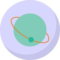 Planet Flat Bubble Icon vector