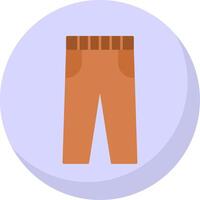 Trousers Flat Bubble Icon vector