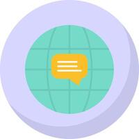 World Wide Flat Bubble Icon vector