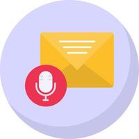 Audio Message Flat Bubble Icon vector