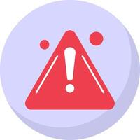 Warning Flat Bubble Icon vector