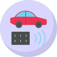 Remote Vehicle Flat Bubble Icon vector