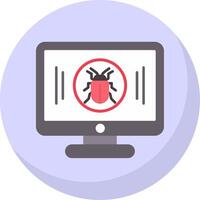 Malware Flat Bubble Icon vector