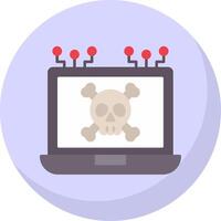 Dead Flat Bubble Icon vector