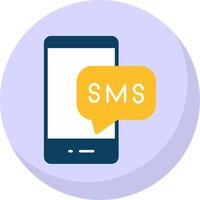 SMS plano burbuja icono vector