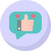 Reviews Flat Bubble Icon vector