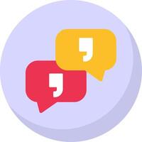 Quotation Flat Bubble Icon vector