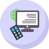 Remote Access Flat Bubble Icon vector