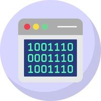 Binary Code Flat Bubble Icon vector