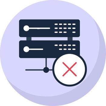 Eliminar datos plano burbuja icono vector