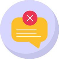 No Message Flat Bubble Icon vector