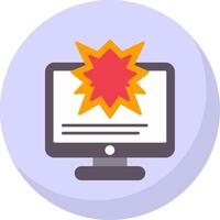 Damage Flat Bubble Icon vector