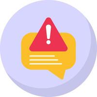 Error Message Flat Bubble Icon vector