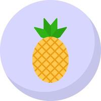 Pineapple Flat Bubble Icon vector