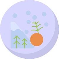 Avalanche Flat Bubble Icon vector