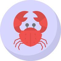 Crab Flat Bubble Icon vector