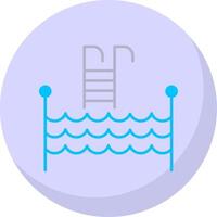 nadando piscina plano burbuja icono vector