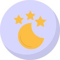 New Moon Flat Bubble Icon vector