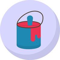 Tin with Paint Flat Bubble Icon vector