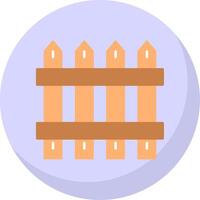 Fence Flat Bubble Icon vector