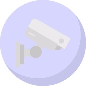 Security Camera Flat Bubble Icon vector
