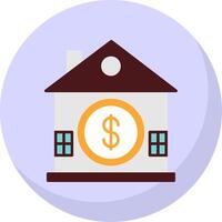 House Saving Flat Bubble Icon vector