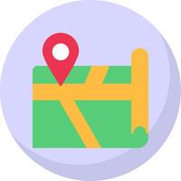 Map Flat Bubble Icon vector