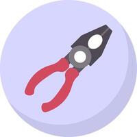 Pliers Flat Flat Bubble Icon vector